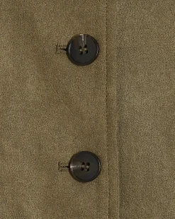 Green Faux Suede Waistcoat