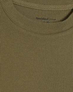 Green Fitted Rib T-Shirt