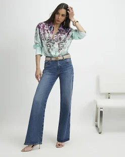 Green Floral Print Shirt