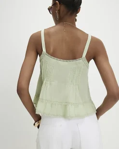Green Lace Trim Cami