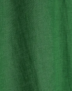 Green Linen Blend Short Sleeve Shirt