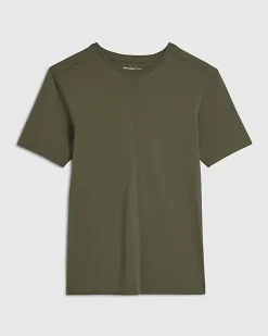 Green Muscle Fit Essential V Neck T-Shirt