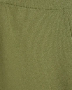 Green Ponte Wide Leg Trousers