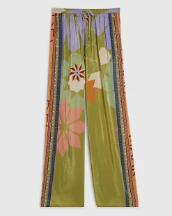 Green Print Trousers