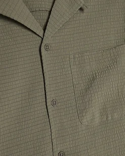 Green Regular Fit Textured Shirt & Short Set