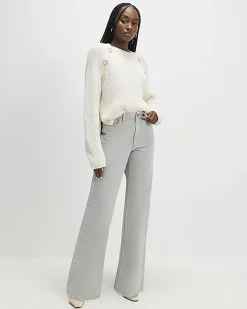 Green Relaxed Straight Jeans