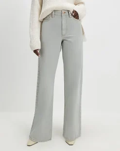 Green Relaxed Straight Jeans