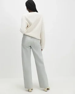 Green Relaxed Straight Jeans