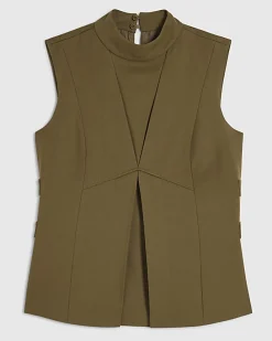 Green RI Studio High Neck Side Tab Top