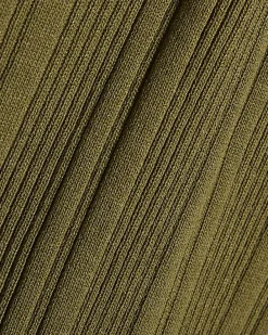 Green Ribbed Knitted Vest