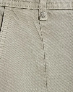 Green Seam Detail Cropped Jeans