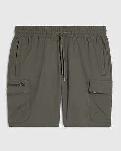 Green Skinny Fit Cargo Shorts