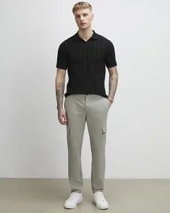 Green Skinny Fit Cargo Trousers