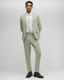 Green Skinny Fit Stretch Suit Jacket