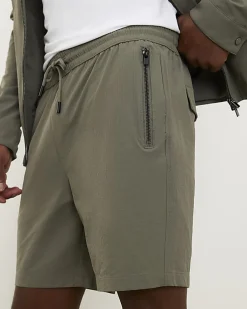Green Skinny Fit Stretch Shorts