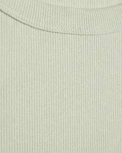 Green Sleeveless Ribbed Cami Top