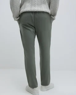 Green Slim Elasticated Smart Joggers