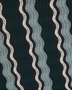 Green Slim Fit Wavy Stripe Polo Shirt