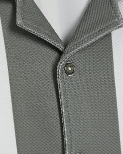 Green Stripe Revere Short Sleeve Shirt