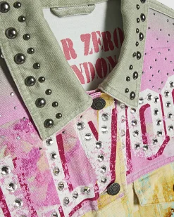 Green Year Zero Denim Printed Trucker Jacket