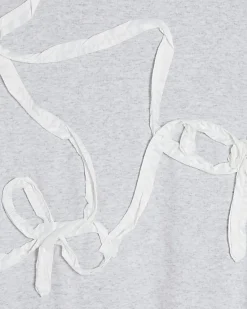 Grey Bow Detail Sweatshirt