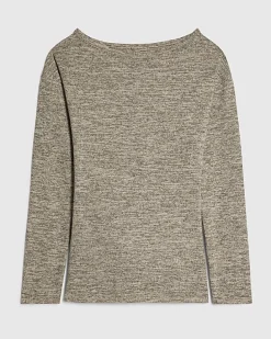 Grey Long Sleeve Tie Top
