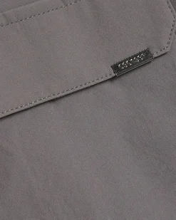 Grey Muscle Fit Bomber Jacket
