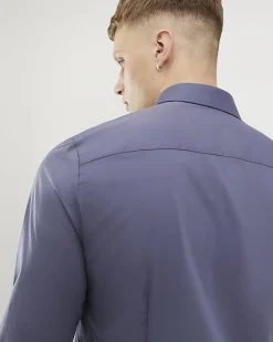 Grey Muscle Fit Comfort Stretch Shirt