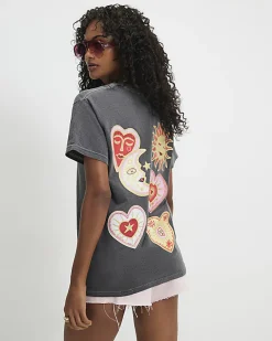 Grey Mystical Boyfriend Fit T-Shirt