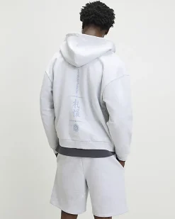Grey Oversized Fit Hokkaido Hoodie