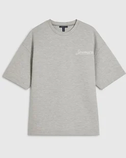 Grey Oversized Premium Crew Neck T-Shirt
