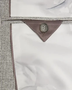 Grey Puppytooth Skinny Fit Suit Jacket