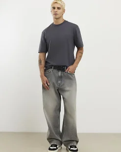 Grey Regular Fit Crew Neck T-Shirt