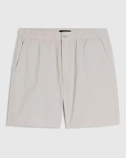 Grey Regular Fit Linen Blend Shorts