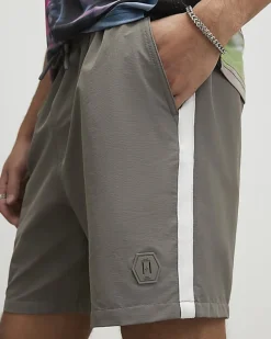 Grey Regular Fit Taped Shorts