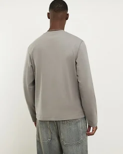 Grey Regular Midweight Long Sleeve T-Shirt