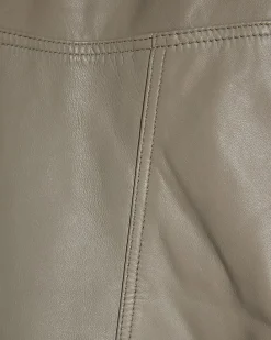 Grey RI Studio Leather Barrel Leg Trousers