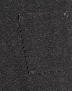 Grey Short Sleeve Burnout Pocket T-shirt
