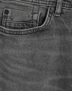 Grey Skinny Fit Ripped Stretch Jeans