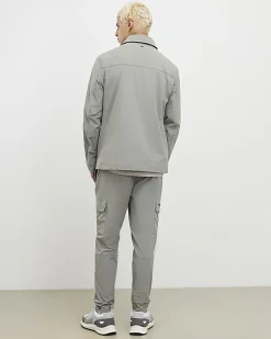 Grey Skinny Fit Stretch Cargo Trousers