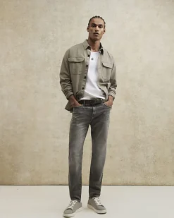 Grey Skinny Fit Stretch Jeans