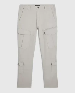 Grey Skinny Fit Stretch Pocket Cargo Trousers