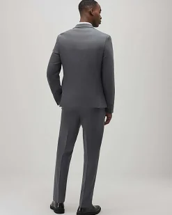 Grey Skinny Fit Suit Trousers