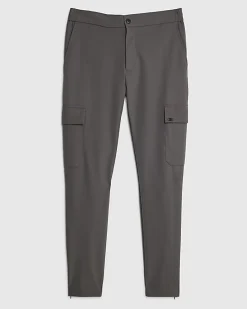 Grey Skinny Stretch Smart Cargo Trousers