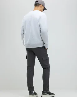Grey Skinny Stretch Smart Cargo Trousers