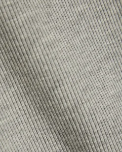 Grey Sleeveless Ribbed Tipped Tank Top