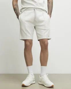 Grey Slim Fit Jacquard Textured Shorts