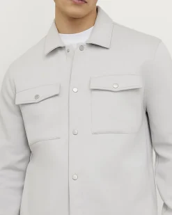Grey Slim Fit Premium Collared Overshirt