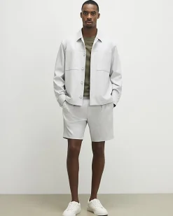 Grey Slim Fit Pull On Shorts