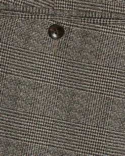 Grey Slim Fit Stretch Check Trousers
